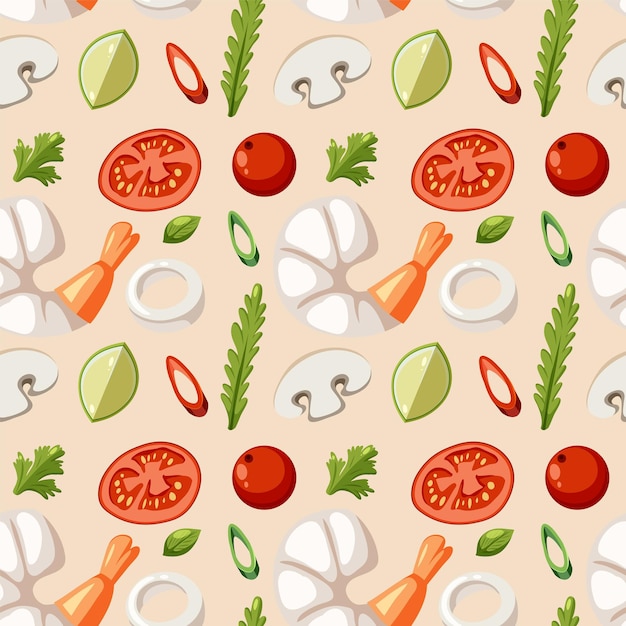 Ilustración del patrón vegetal sin costuras
