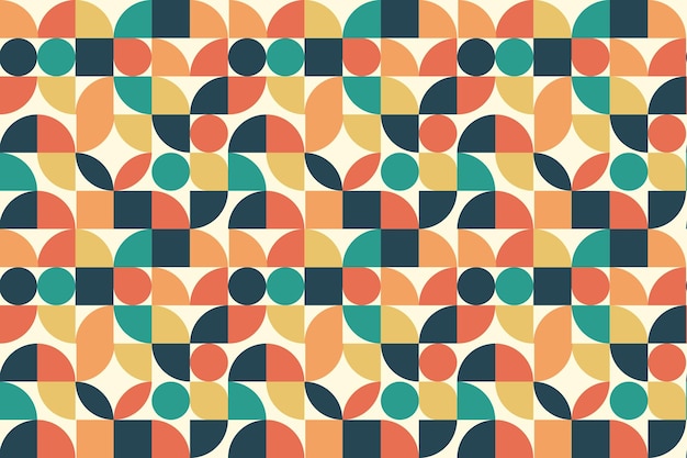 Ilustración de patrones sin costuras de mosaico geométrico colorido con formas abstractas creativas