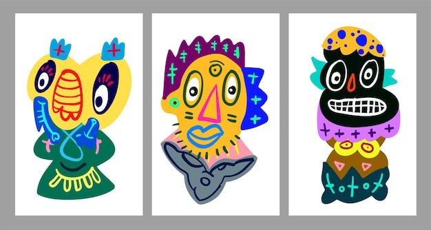 Ilustración de patrones étnicos abstractos coloridos para pancartas y carteles de vacaciones de verano