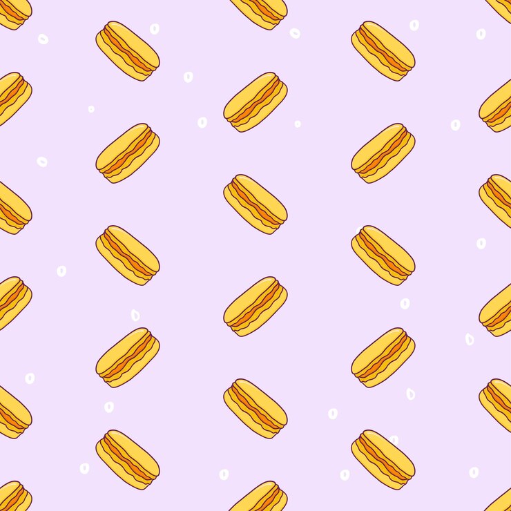 Vector ilustración de patrones sin fisuras de macarrón