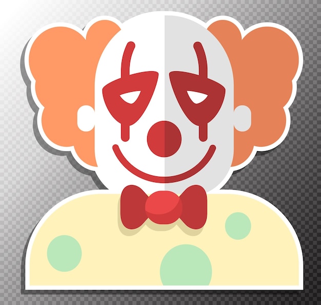 Vector ilustración de payaso en estilo plano