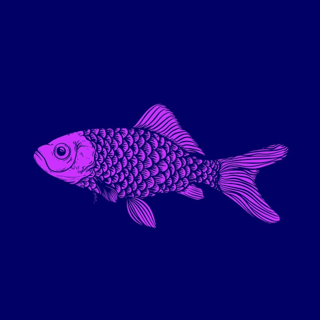 Ilustración de peces aislados