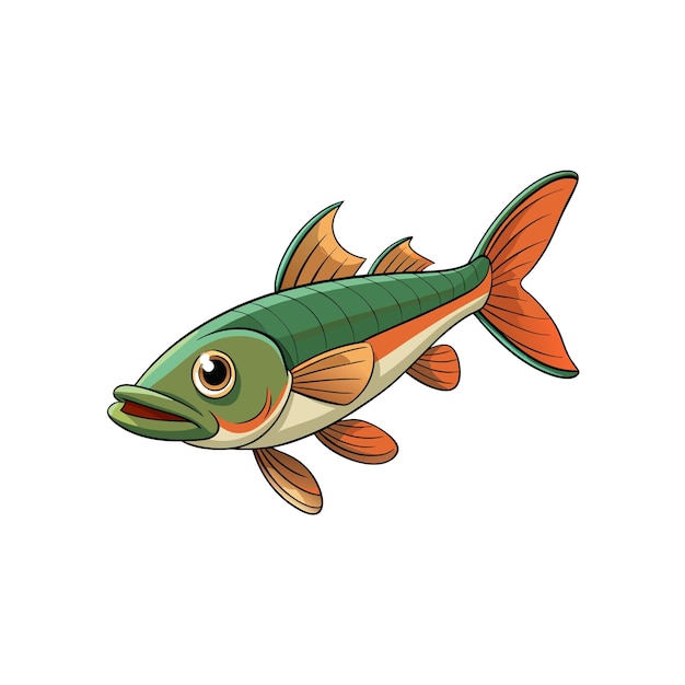 Ilustración de peces de dibujos animados