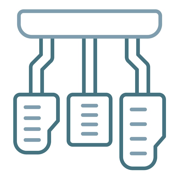 Ilustración del pedal plano del coche