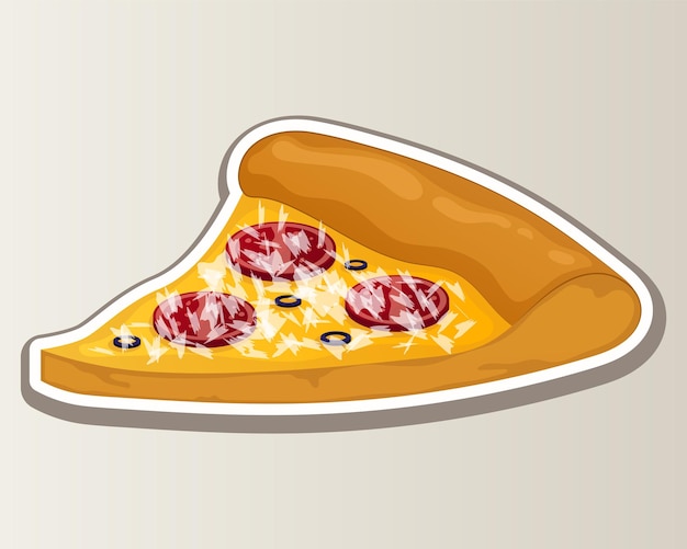 Vector ilustración de una pegatina de comida rápida de colores esta imagen combina hábilmente un diseño intrincado