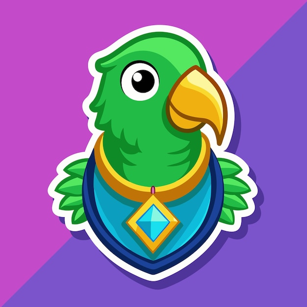 Ilustración de pegatina de dibujos animados diseñada como un NFT