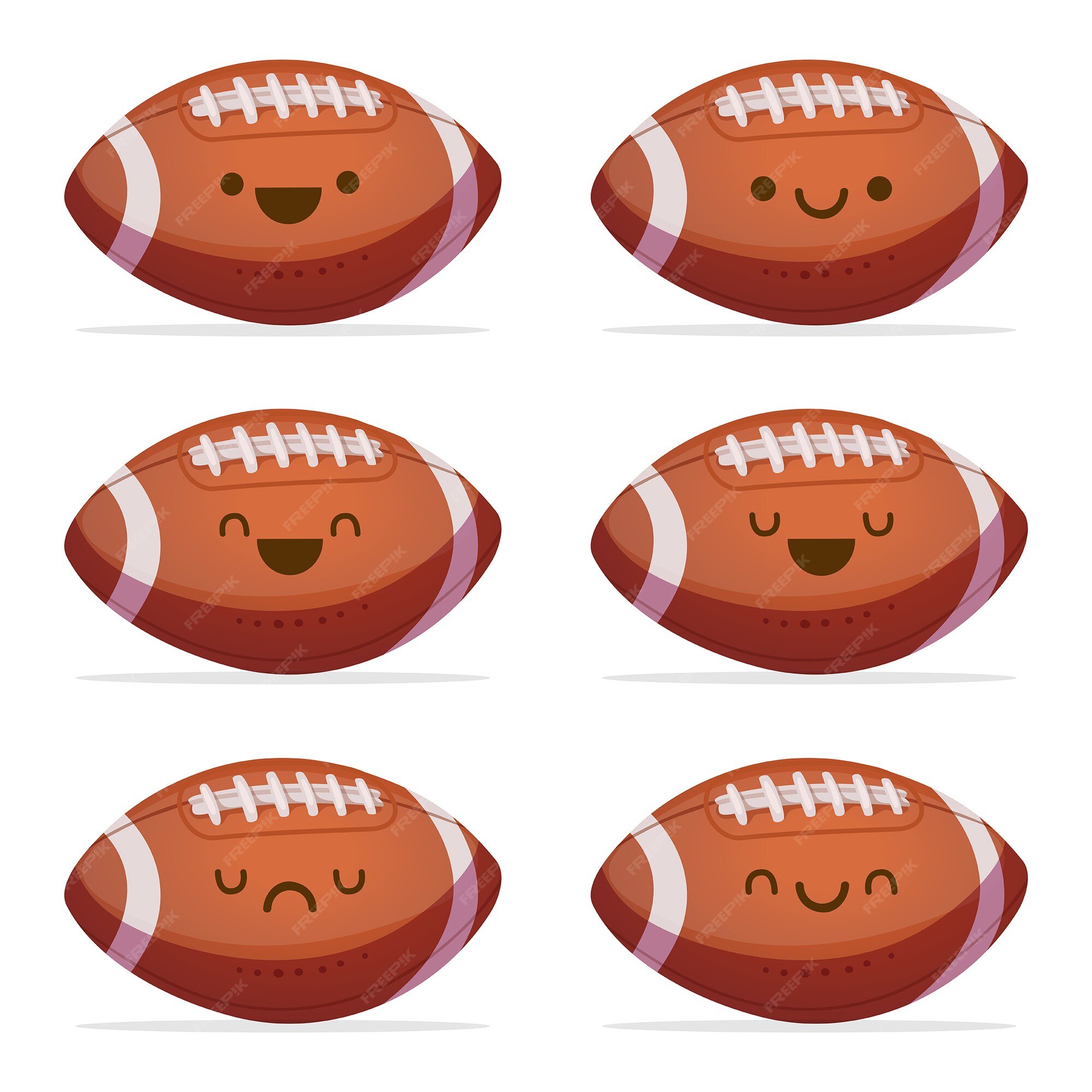 Ilustración de pelota de fútbol americano kawaii | Vector Premium Ilustración de pelota de fútbol americano kawaii | Vector Premium