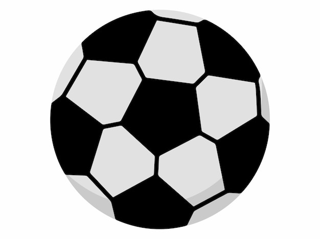 Ilustración de la pelota de fútbol Pelota de fútbol negra y blanca