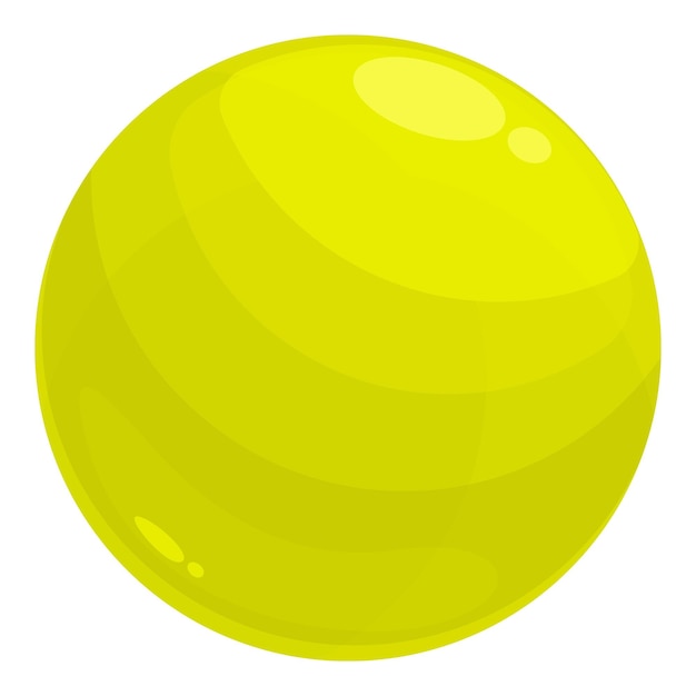 Ilustración de una pelota de tenis amarilla brillante
