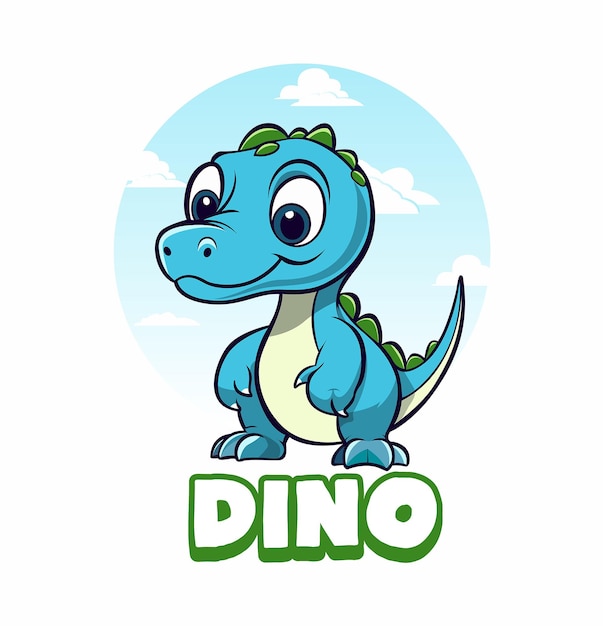 Vector ilustración del pequeño dinosaurio