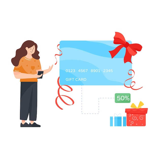 Una ilustración perfecta del programa de fidelización de clientes en diseño plano.