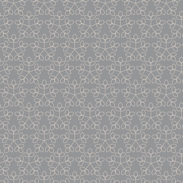 Ilustración perfecta de vector moderno Patrón floral sobre un fondo gris Patrón ornamental para volantes tipografía fondos de pantalla backgroundsxA