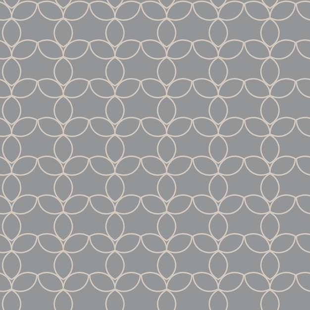 Ilustración perfecta de vector moderno. Patrón floral sobre un fondo gris. Patrón ornamental para volantes, tipografía, fondos de pantalla, fondos