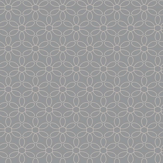 Ilustración perfecta de vector moderno. Patrón floral sobre un fondo gris. Patrón ornamental para volantes, tipografía, fondos de pantalla, fondos
