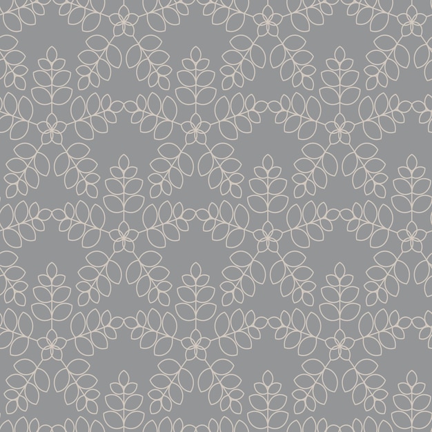 Ilustración perfecta de vector moderno Patrón floral sobre un fondo gris Patrón ornamental para volantes tipografía fondos de pantalla fondos