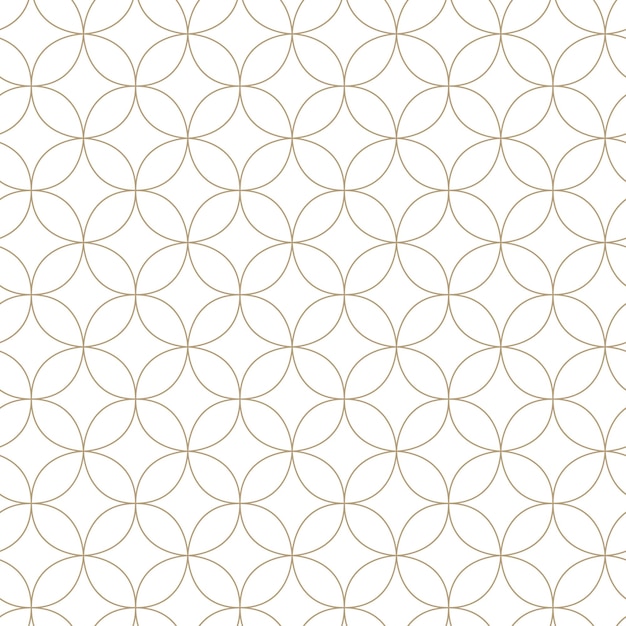 Ilustración perfecta de vector moderno. Patrón de oro lineal sobre un fondo blanco. Patrón ornamental para folletos, impresión, papel tapiz, fondos