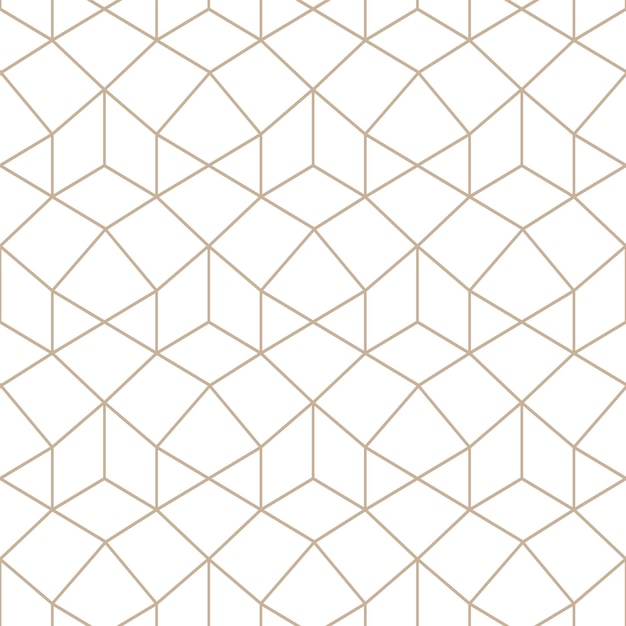 Ilustración perfecta de vector moderno Patrón de oro lineal sobre un fondo blanco Patrón ornamental para folletos que imprimen fondos de papel tapiz