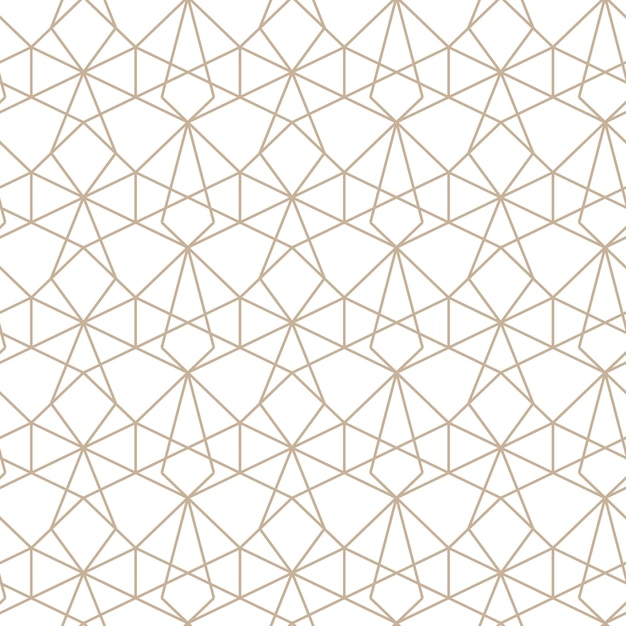 Ilustración perfecta de vector moderno Patrón de oro lineal sobre un fondo blanco Patrón ornamental para folletos que imprimen fondos de papel tapiz