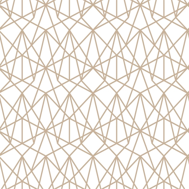 Ilustración perfecta de vector moderno Patrón de oro lineal sobre un fondo blanco Patrón ornamental para folletos que imprimen fondos de papel tapiz