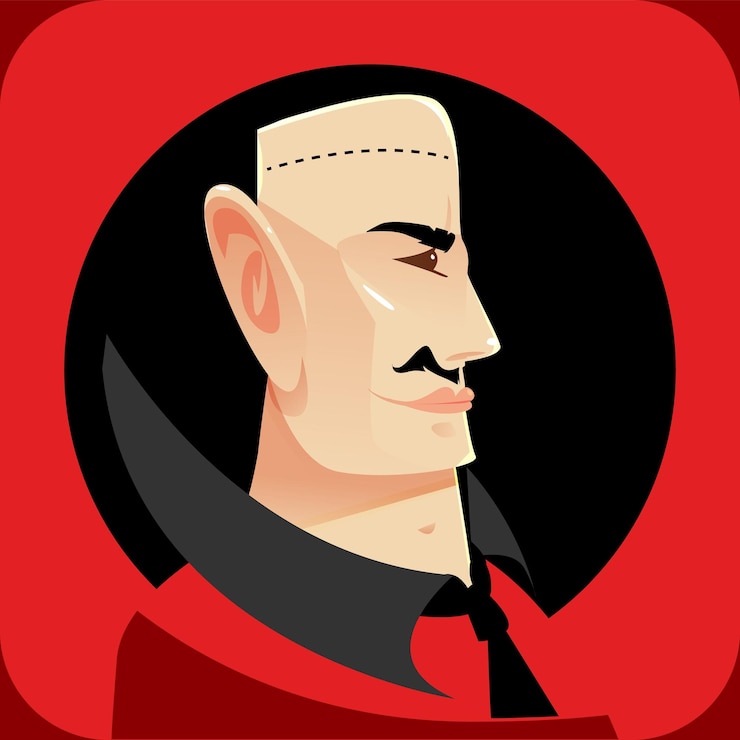 Vector ilustración del perfil de drácula para halloween