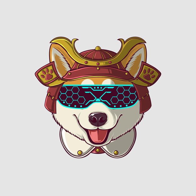 Ilustración de un perro en un estilo lindo