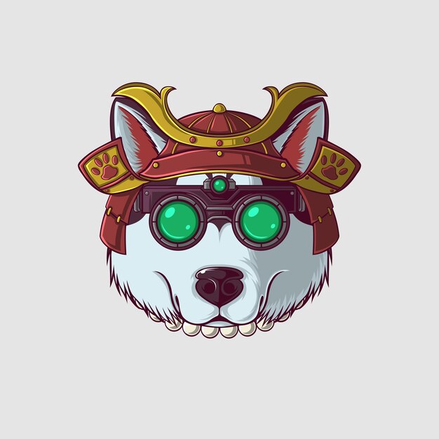 Ilustración de un perro en un estilo lindo