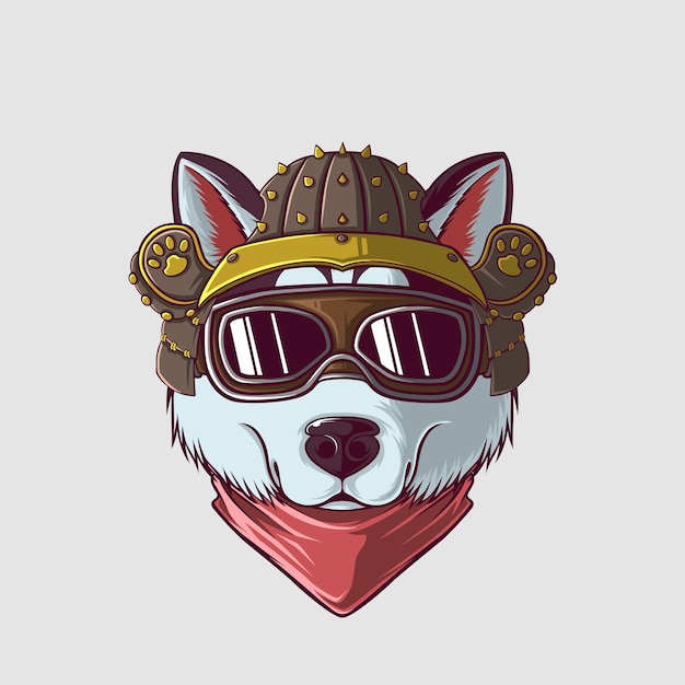 Ilustración de un perro en un estilo lindo