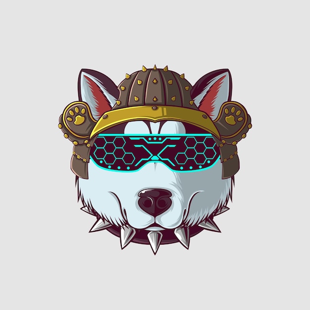 Ilustración de un perro en un estilo lindo