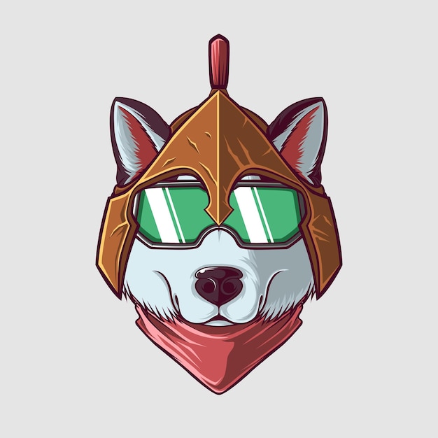 Ilustración de un perro en un estilo lindo