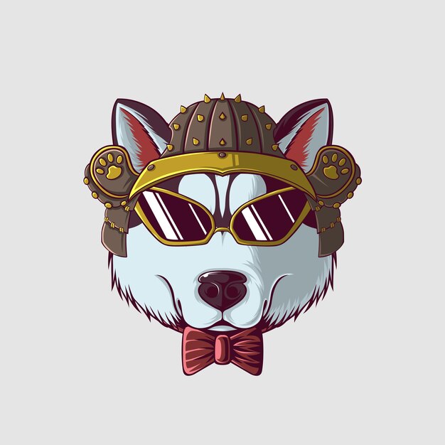 Ilustración de un perro en un estilo lindo
