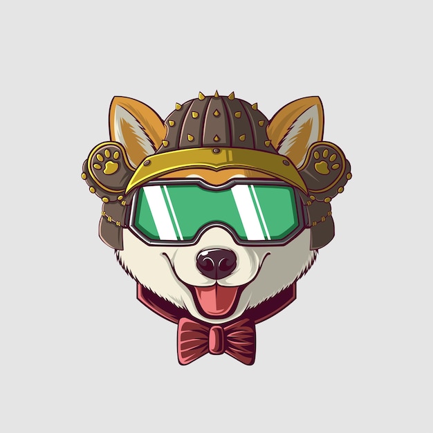 Ilustración de un perro en un estilo lindo