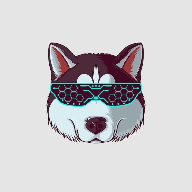 Ilustración de un perro en un estilo lindo