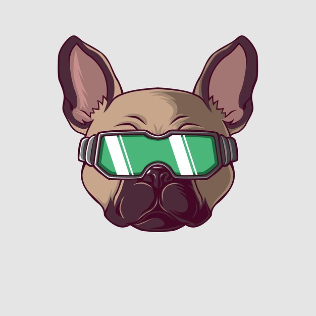 Ilustración de un perro en un estilo lindo