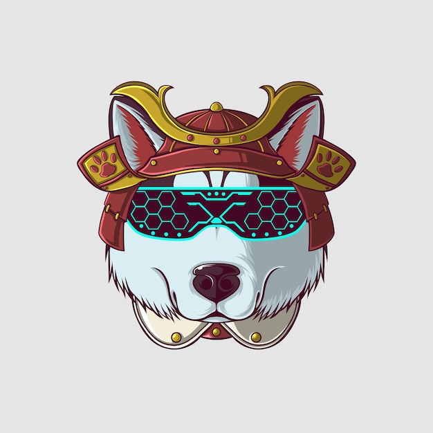 Ilustración de un perro en un estilo lindo
