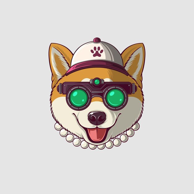 Ilustración de un perro en un estilo lindo
