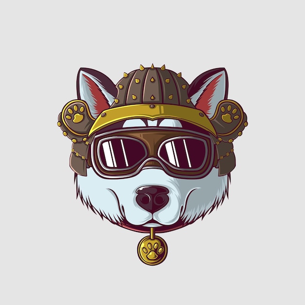 Ilustración de un perro en un estilo lindo