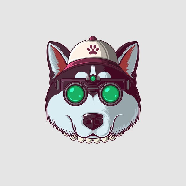 Ilustración de un perro en un estilo lindo