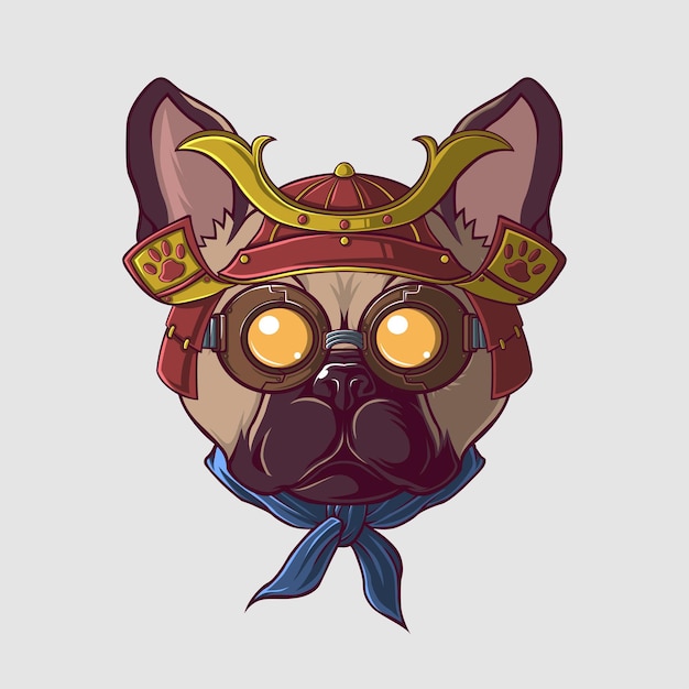 Ilustración de un perro en un estilo lindo