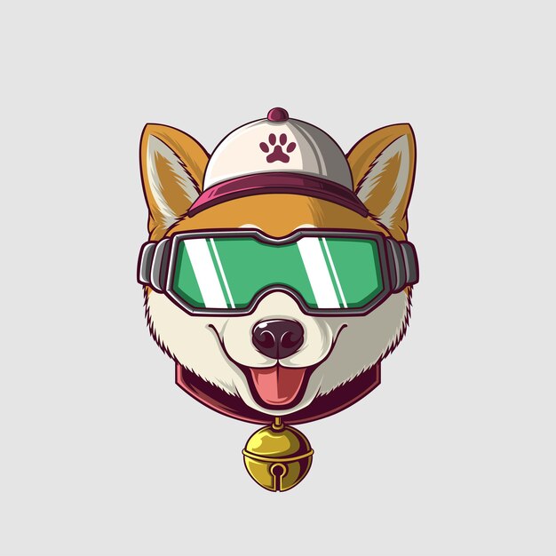 Ilustración de un perro en un estilo lindo
