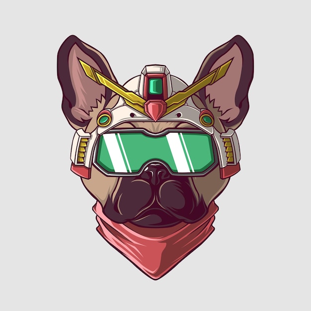 Ilustración de un perro en un estilo lindo