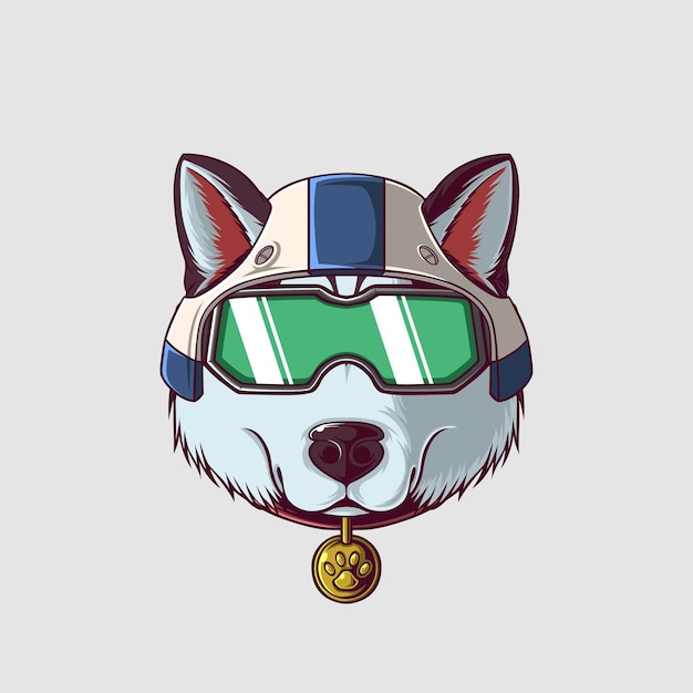 Ilustración de un perro en un estilo lindo