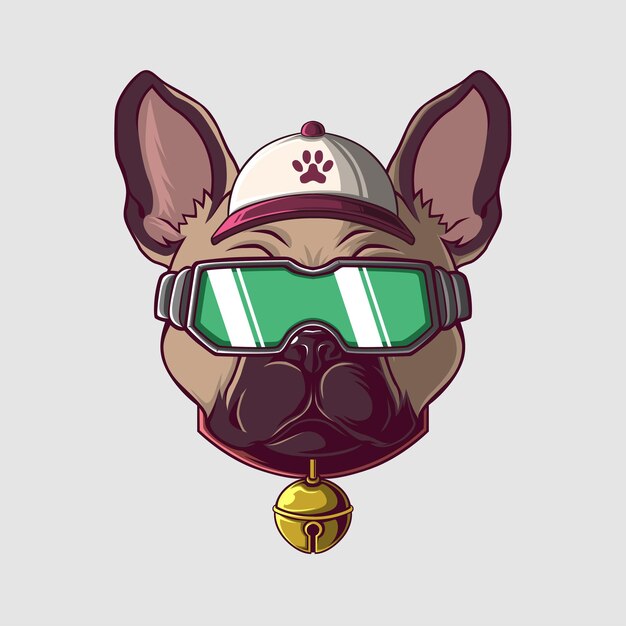 Ilustración de un perro en un estilo lindo