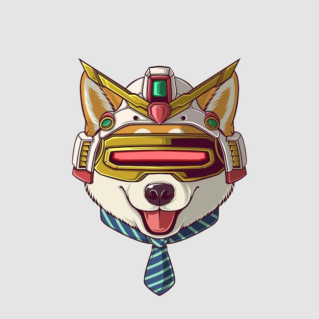 Ilustración de un perro en un estilo lindo
