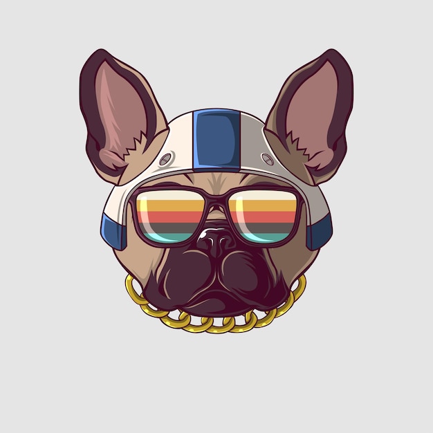 Ilustración de perro en un estilo lindo.