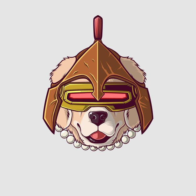 Ilustración de un perro en un estilo lindo