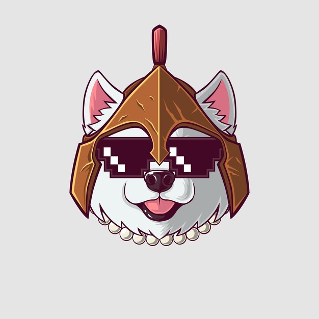 Ilustración de un perro en un estilo lindo