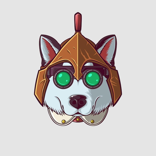 Ilustración de un perro en un estilo lindo