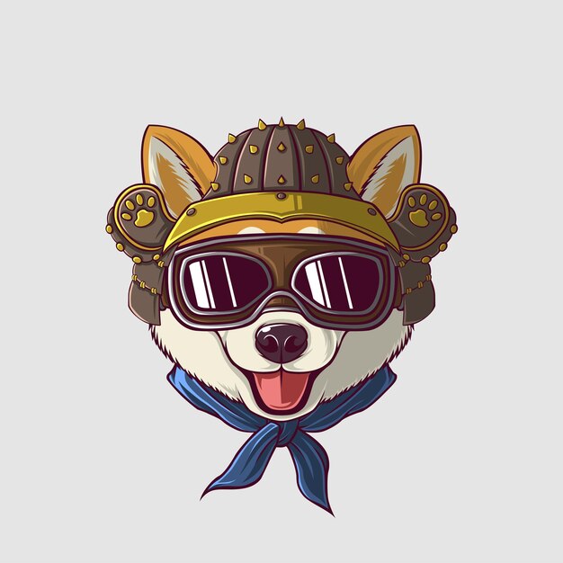 Ilustración de un perro en un estilo lindo