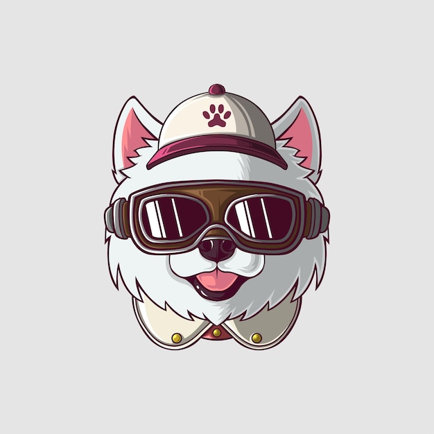 Ilustración de un perro en un estilo lindo