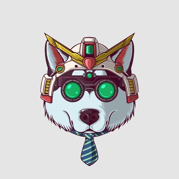 Ilustración de un perro en un estilo lindo